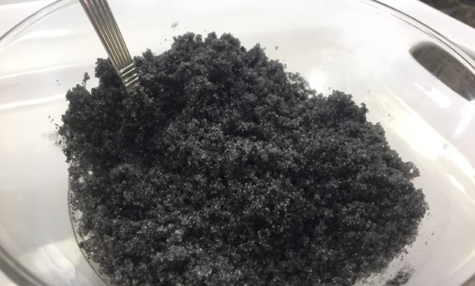 DIY Activated Charcoal Sugar Scrub