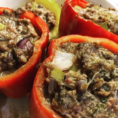 Meatloaf Stuffed Bell Peppers